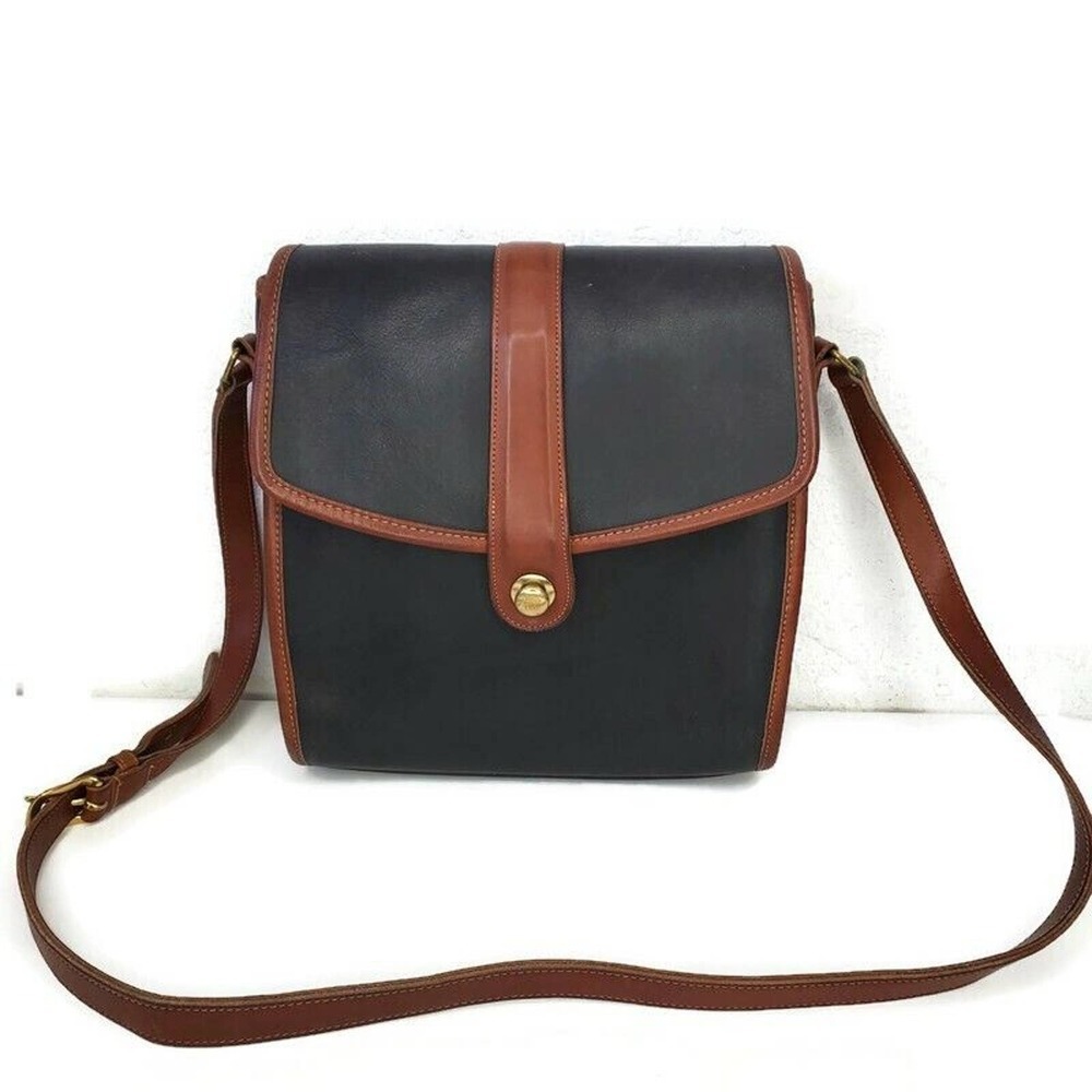 Coach Black and Brown Leather Crossbody Bag